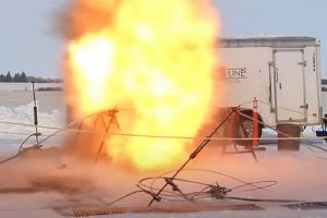 Implosion sleeve blast on the Birtle Transmission Project.